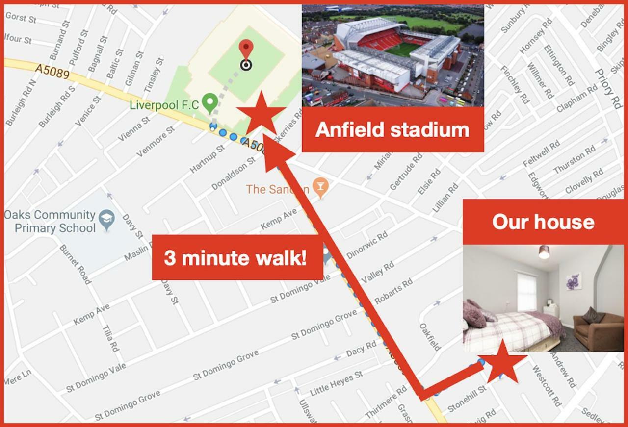 Cosy Anfield Guesthouse - Free Parking ليفربول المظهر الخارجي الصورة
